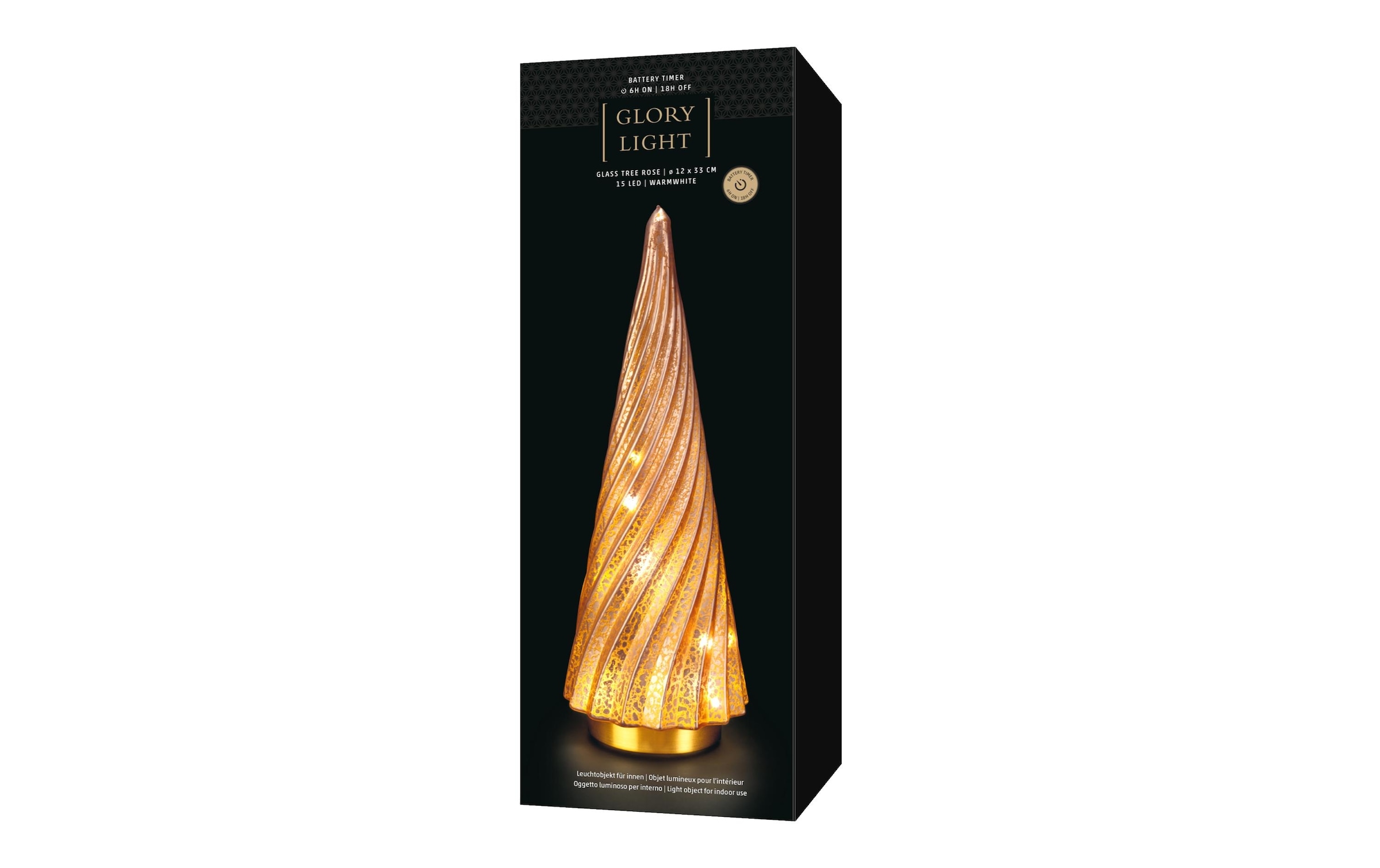 STT LED Dekofigur »tree rose, 33« Warmweiss