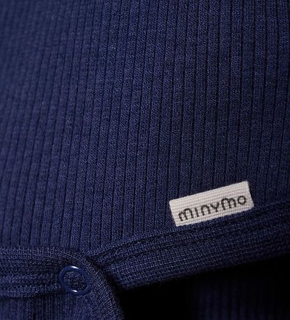 Minymo Wickelbody l/ä - Rib - Dark Navy