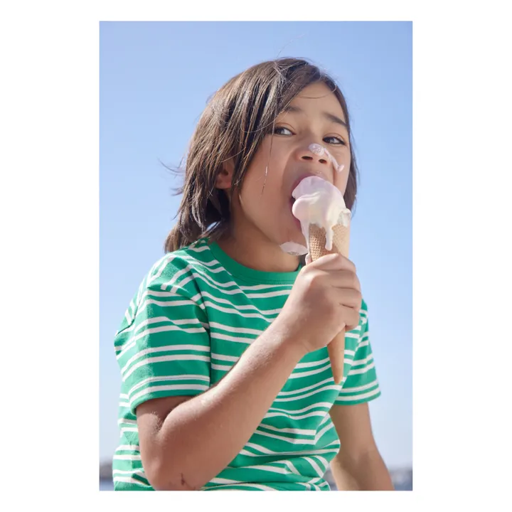 Petit Bateau T-shirt Marcel Rayé | Vert