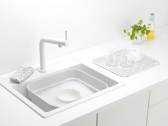 Afwasbak met Droogrek SinkSide - Light Grey