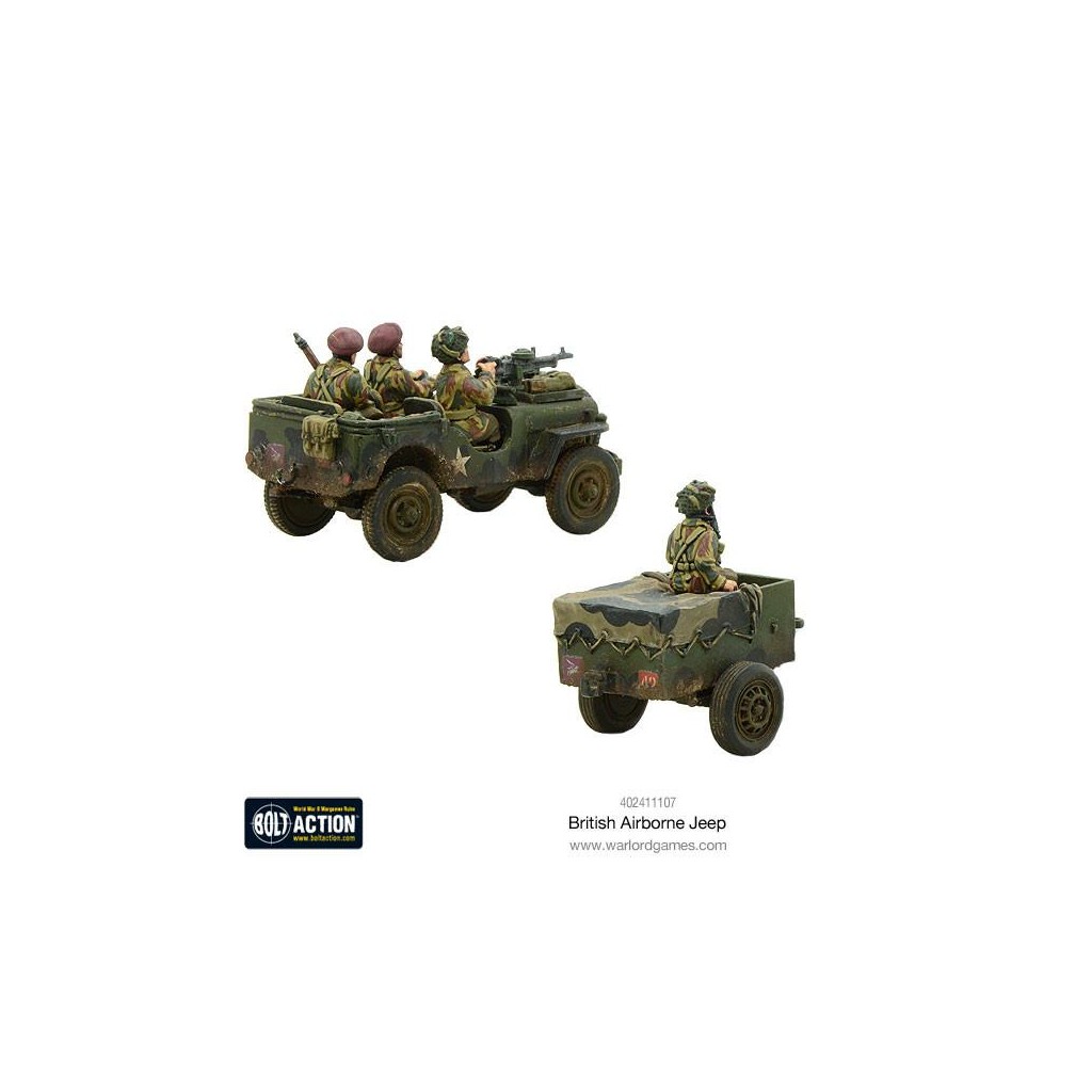 Bolt Action - British Airborne Jeep & Trailer