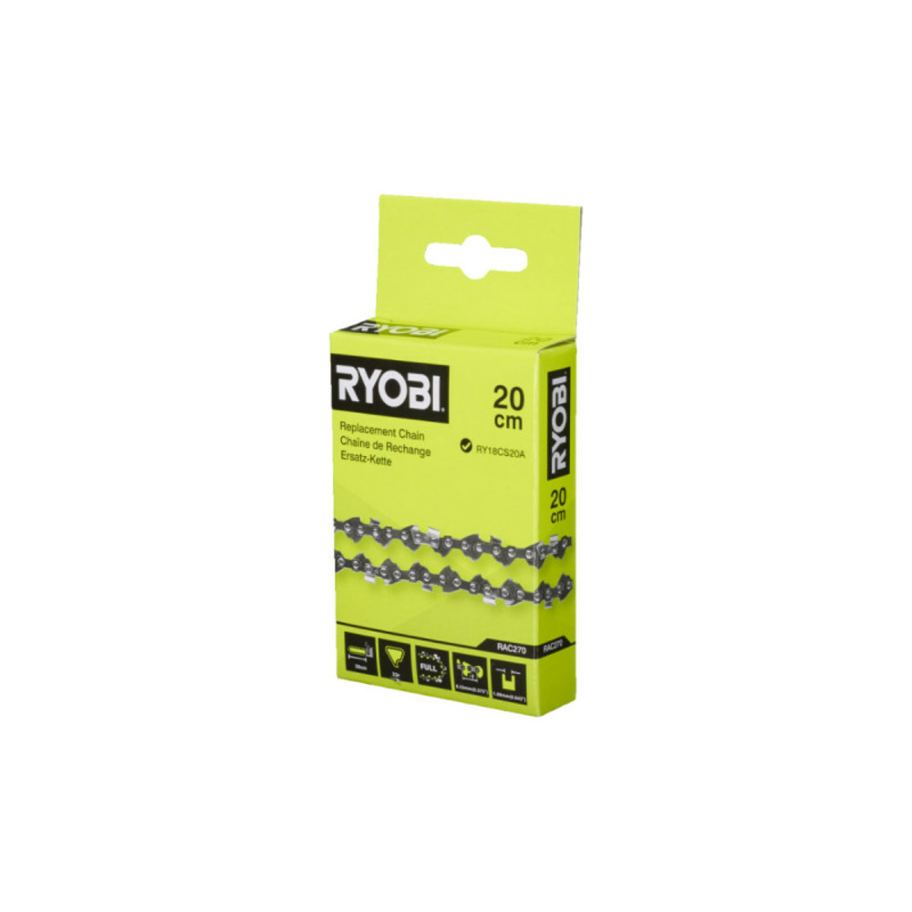 Chaîne ryobi pour tronçonneuses sur batterie - 20 cm - rac270
