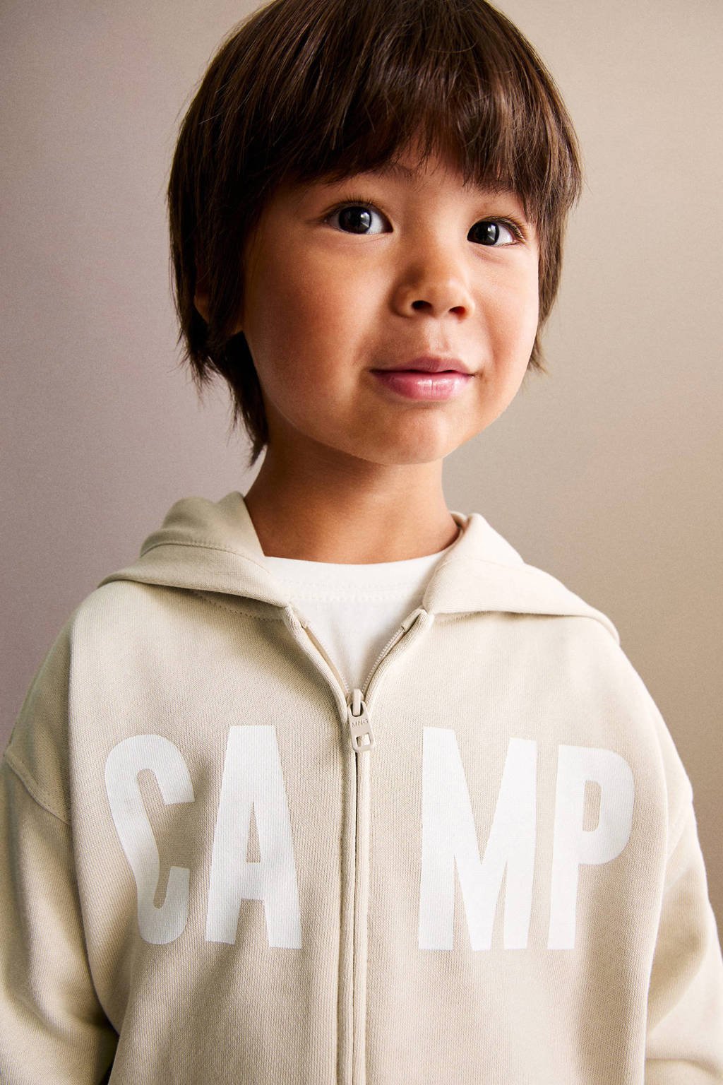 Mango Kids sweatvest beige