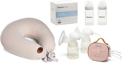 Beemoo CARE Dobbel Elektrisk Brystpumpe Ammepakke, Twilight Mauve