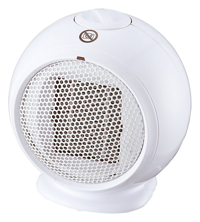 Chauffage d'appoint soufflant céramique blanc 500W