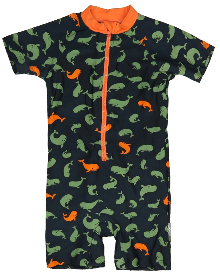 Schwimmanzug WAL in marine/oliv
