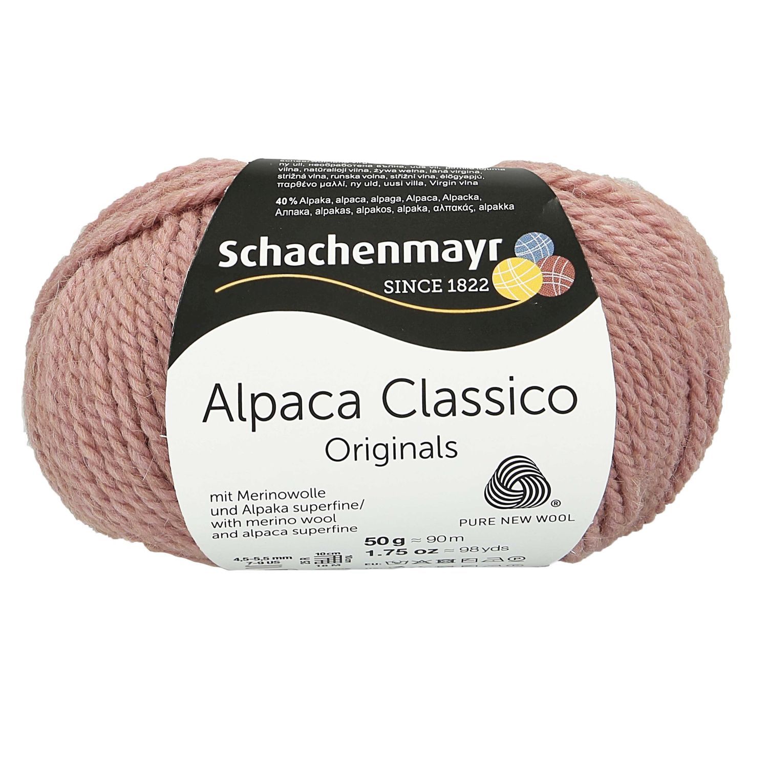 Handstrickgarn ALPACA CLASSICO - rose - 50g
