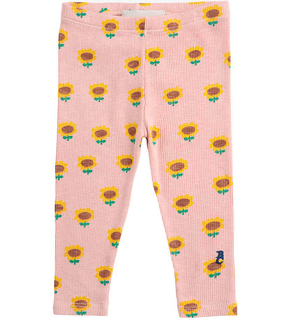 Bobo Choses Leggings - Rib - Sonnenblume - Hell Pink