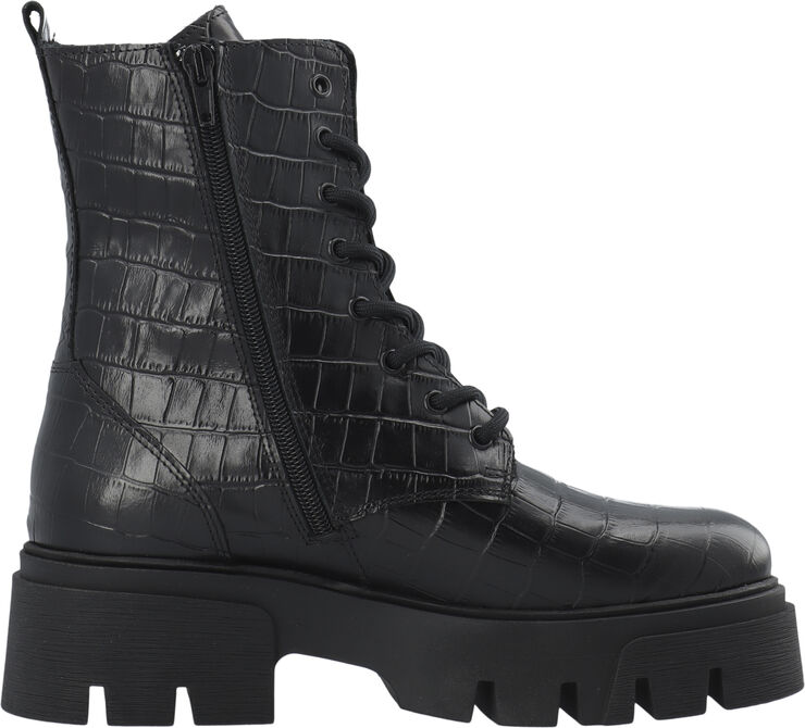 Bianco Indi Lace Boot #C Black croco