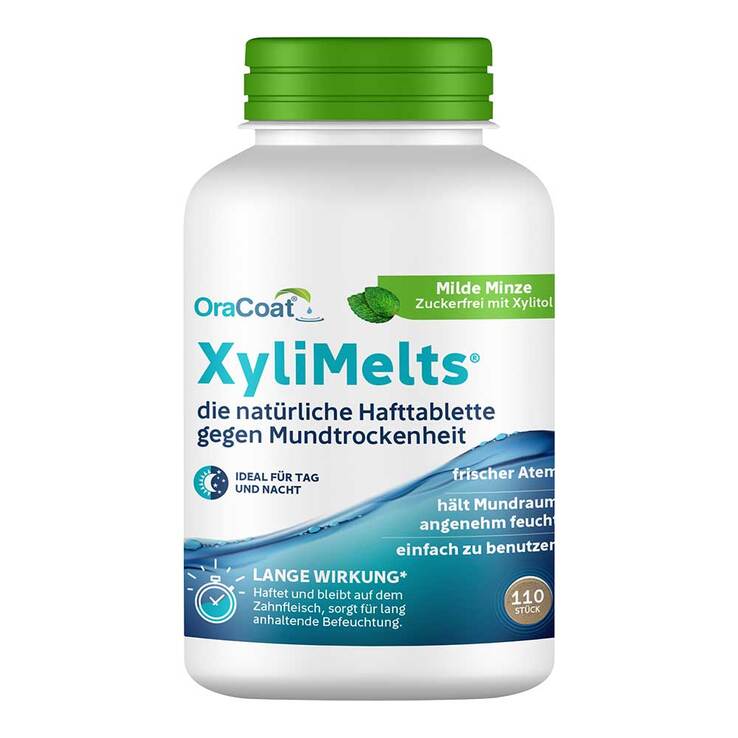 Xylimelts Hafttabletten milde Minze Oracoat, 110 St