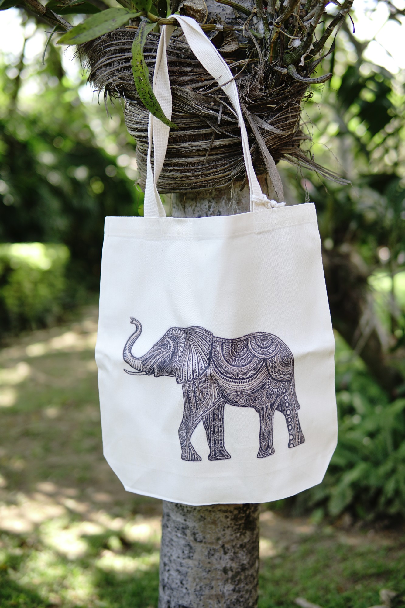 Stoffbeutel 'Elefant', weiß, L 40 cm, B 9 cm, H 40 cm günstig bestellen