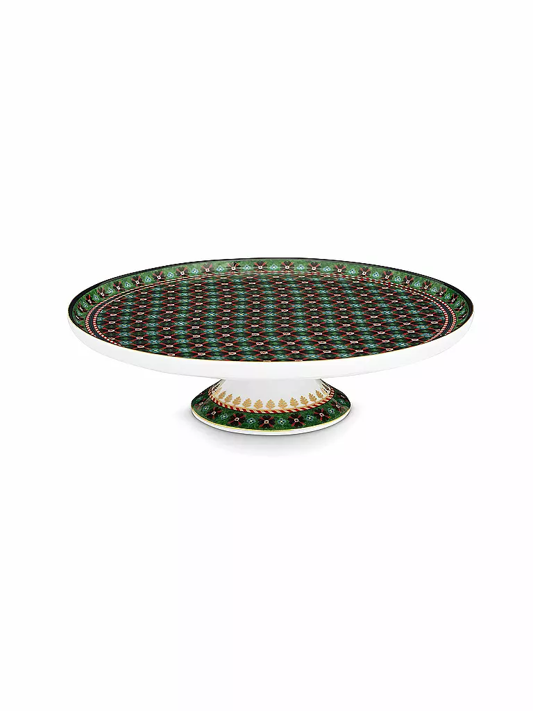 PIP STUDIO Mini Tortenplatte BERRY BLUES 21cm Clover Green dunkelgrün