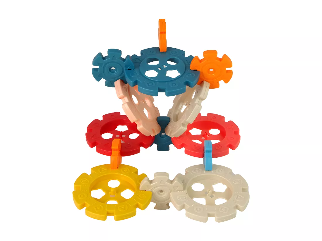 Ensemble de blocs de construction de flocons de neige pour enfants - 52 pièces multicolores