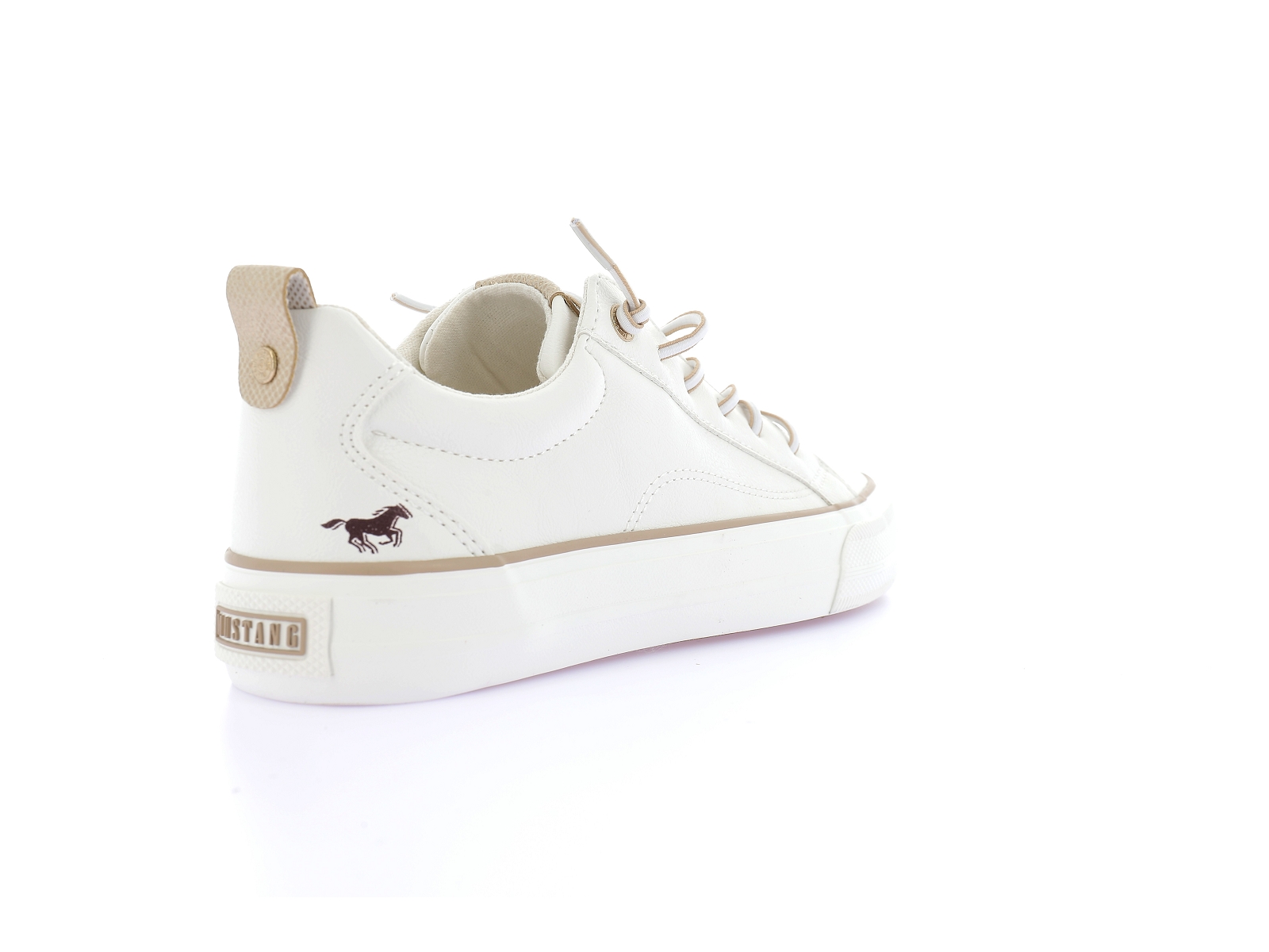 Mustang-1272 311 Synthétique Blanc Beige