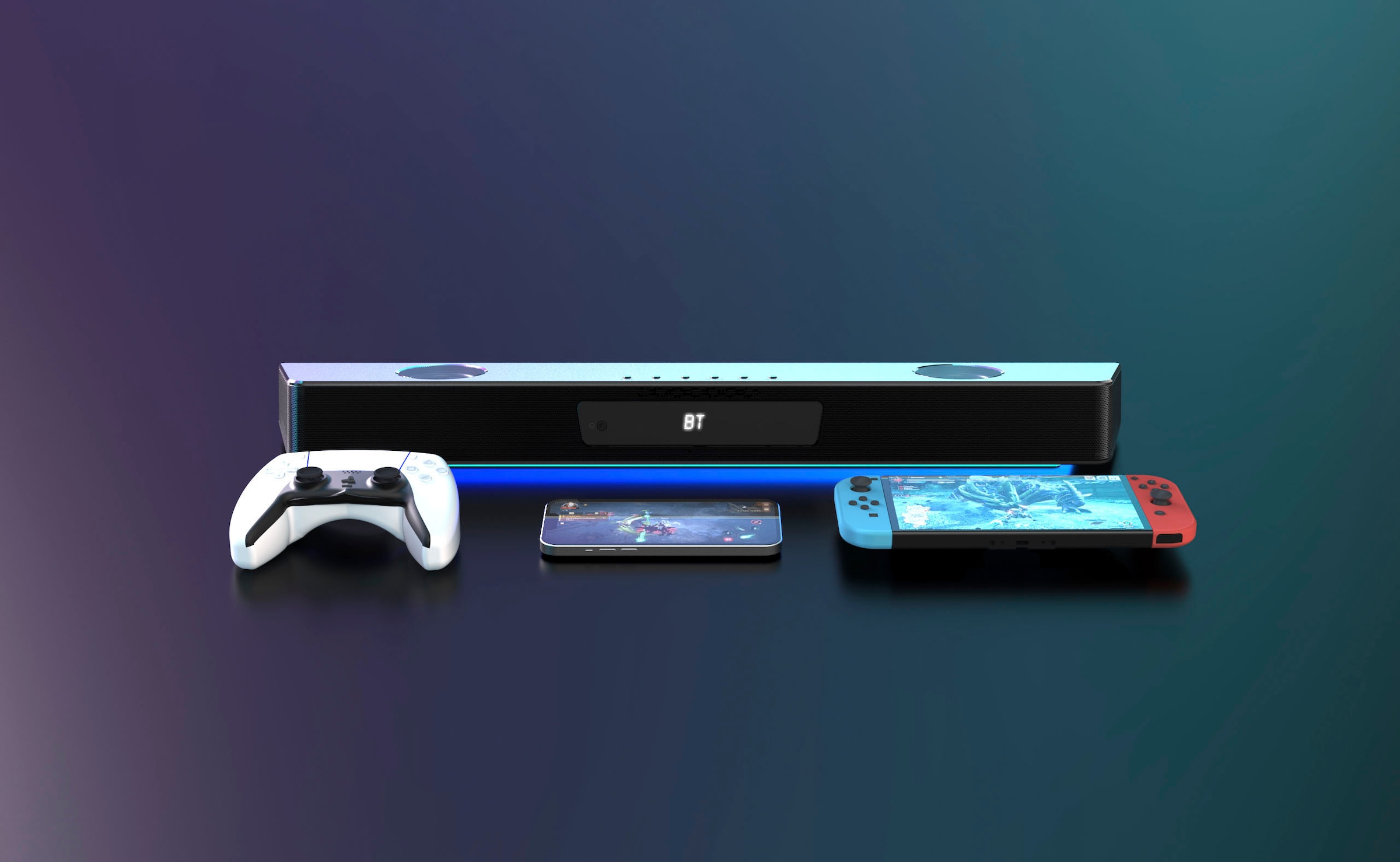 Creative Soundbar »Sound Blaster Katana V2X« 2.1 (A2DP Bluetooth | AVRCP Bluetooth | Bluetooth App-Steuerung | Bass- und Lautstärkeregelung | Beleuchtungseffekte | Equalizer | Steuerung per TV Fernbedienung | USB-Wiedergabe 90 W) Bluetooth