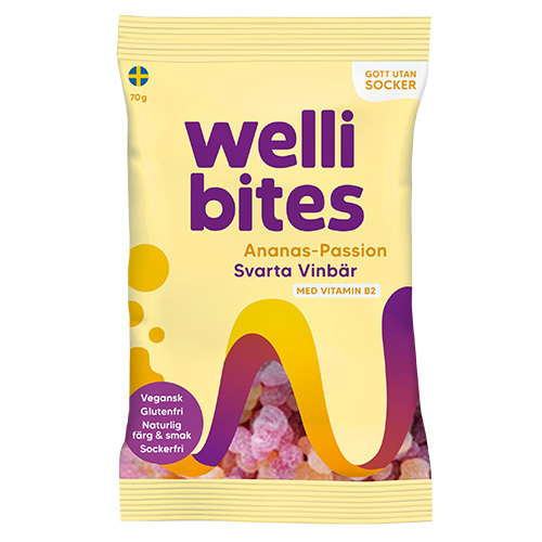 Wellibites Ananas Pasjonsfrukt og Solbær B2