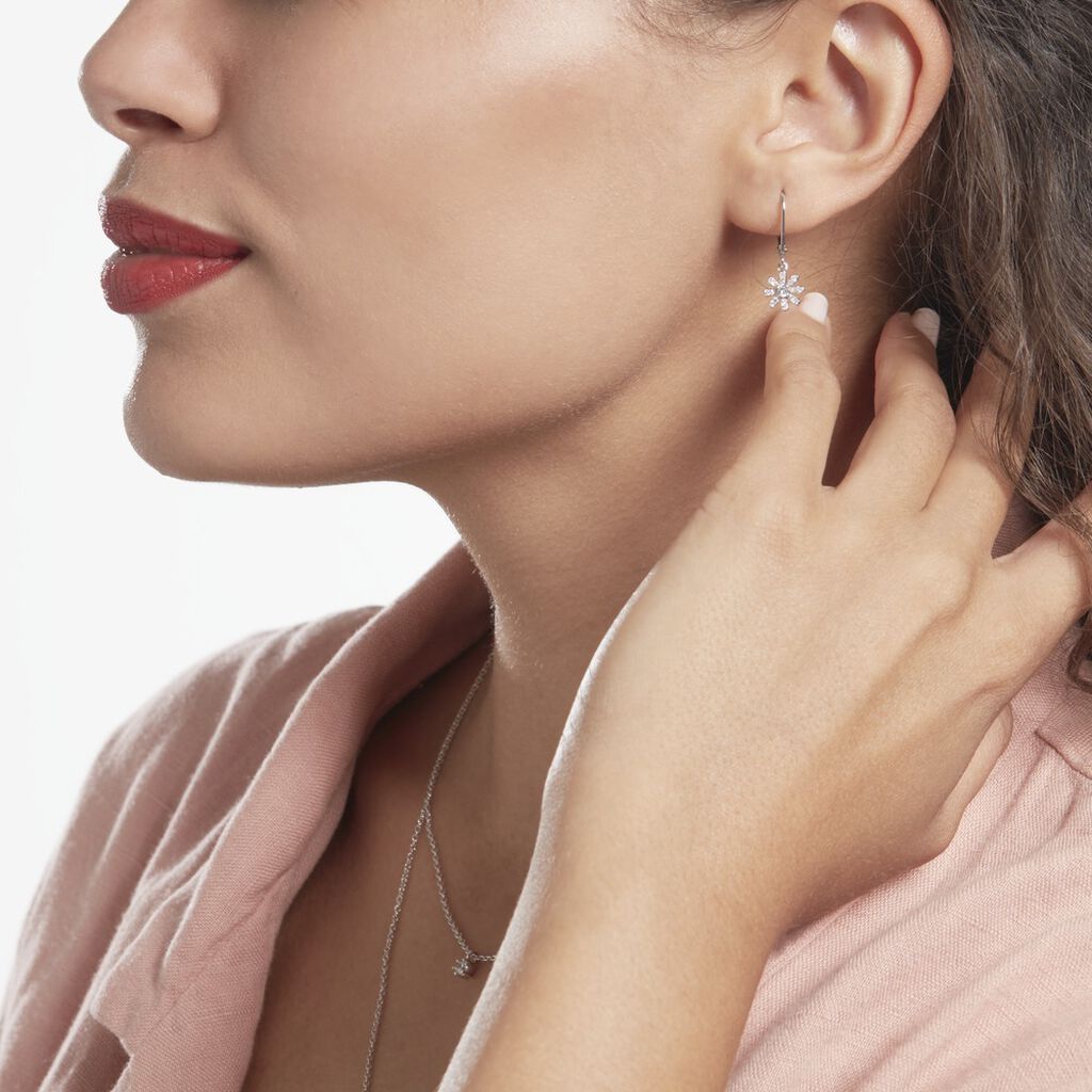 Boucles D'oreilles Dormeuses Selkis Oxyde De Zirconium