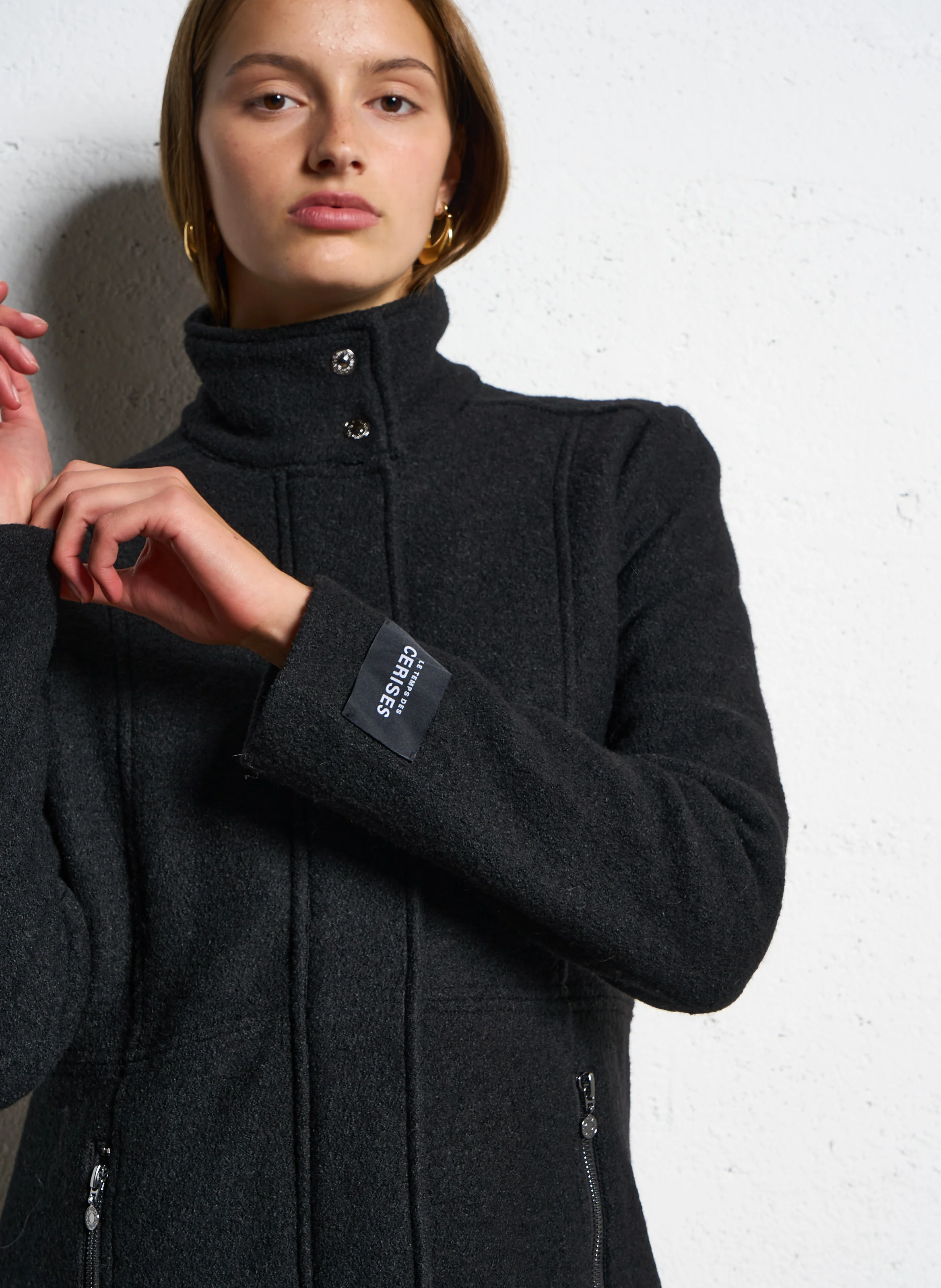 KAPLAN - Manteau long col montant | Noir