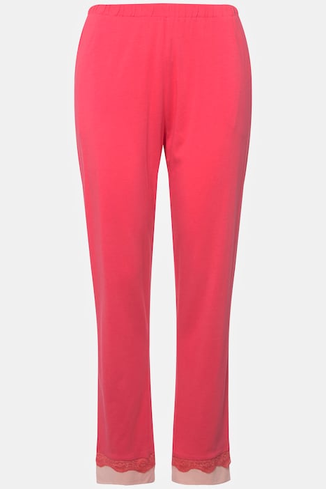 Pyjama, Spitze, Rundhals, Langarm