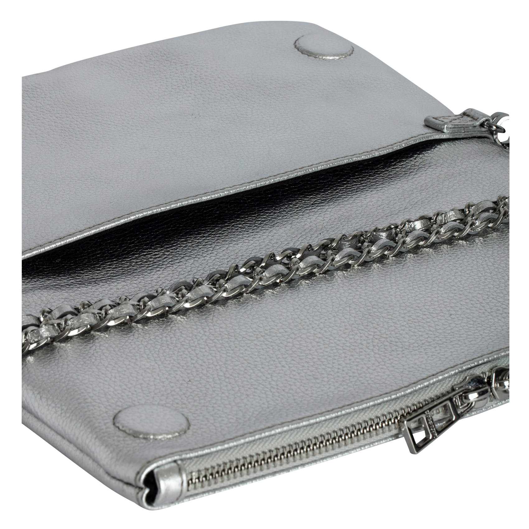 ROCK WINGS - Pochette en cuir | Gris