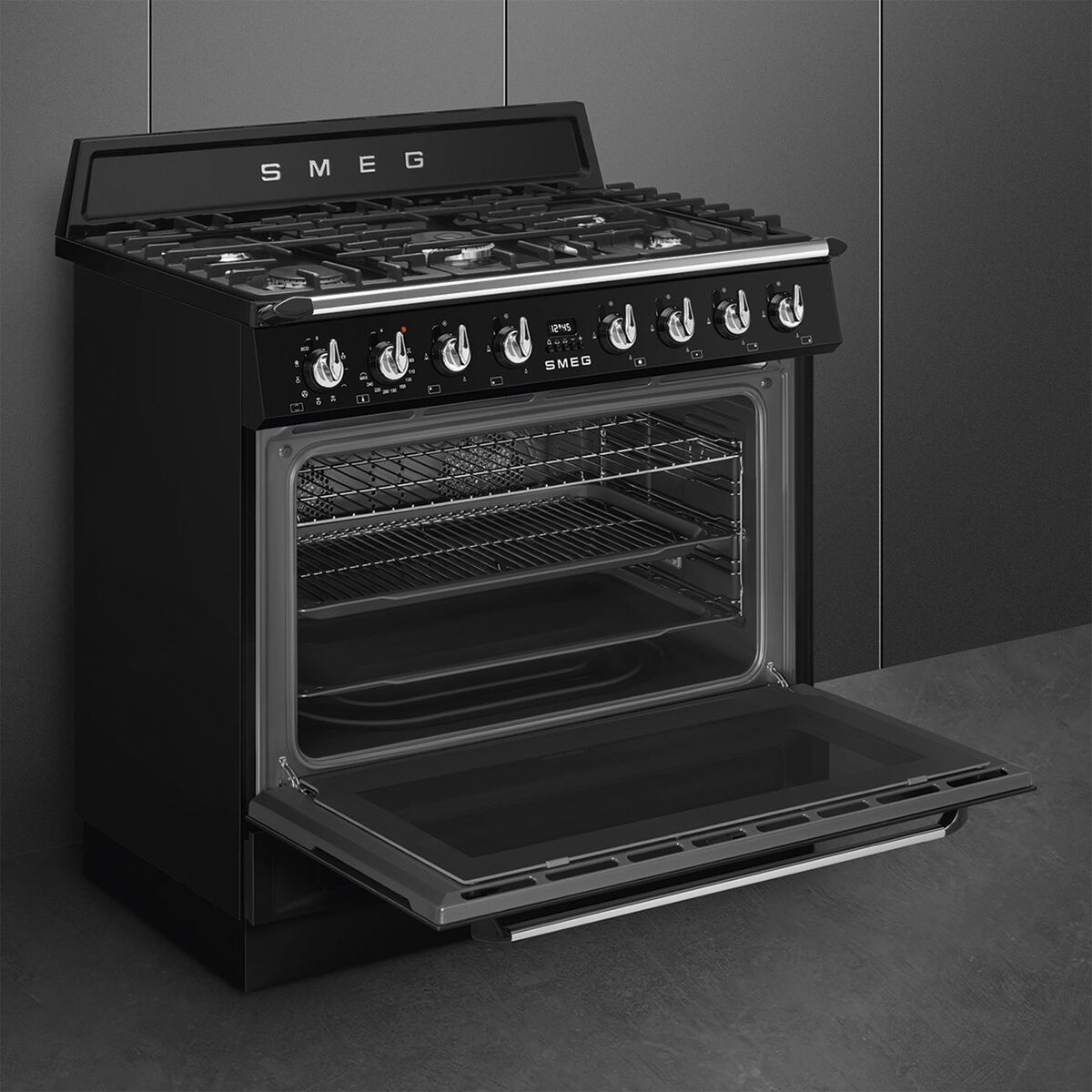 Gasskomfyr Victoria TR90GMBL 90 cm, svart