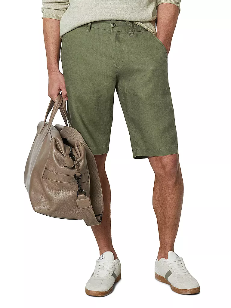 MARC O'POLO Leinenshorts  olive