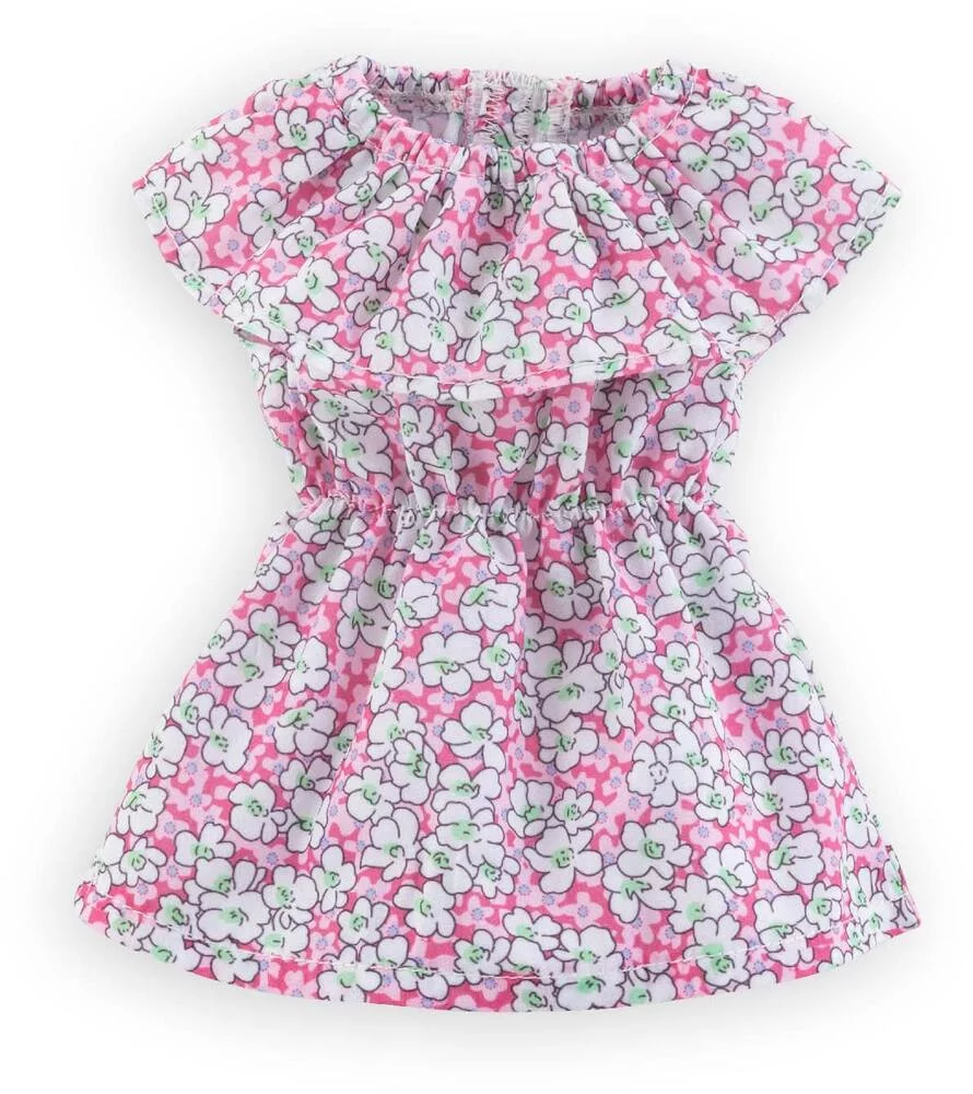 MA COROLLE - ROBE FLEURIE ROSE - VETEMENT POUR POUPEE - COROLLE VETEMENTS