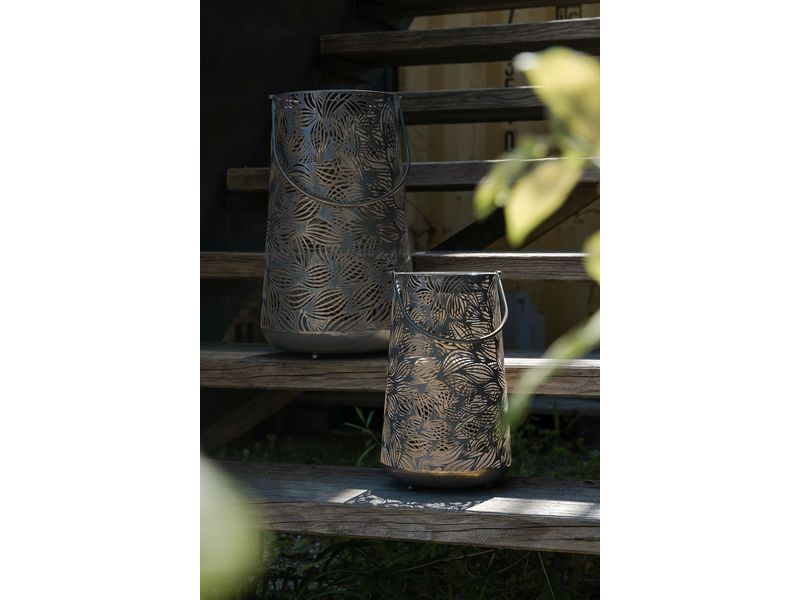STT Solar Antic Lantern Flora Grey Dekolicht zum Aufstellen oder Aufhängen