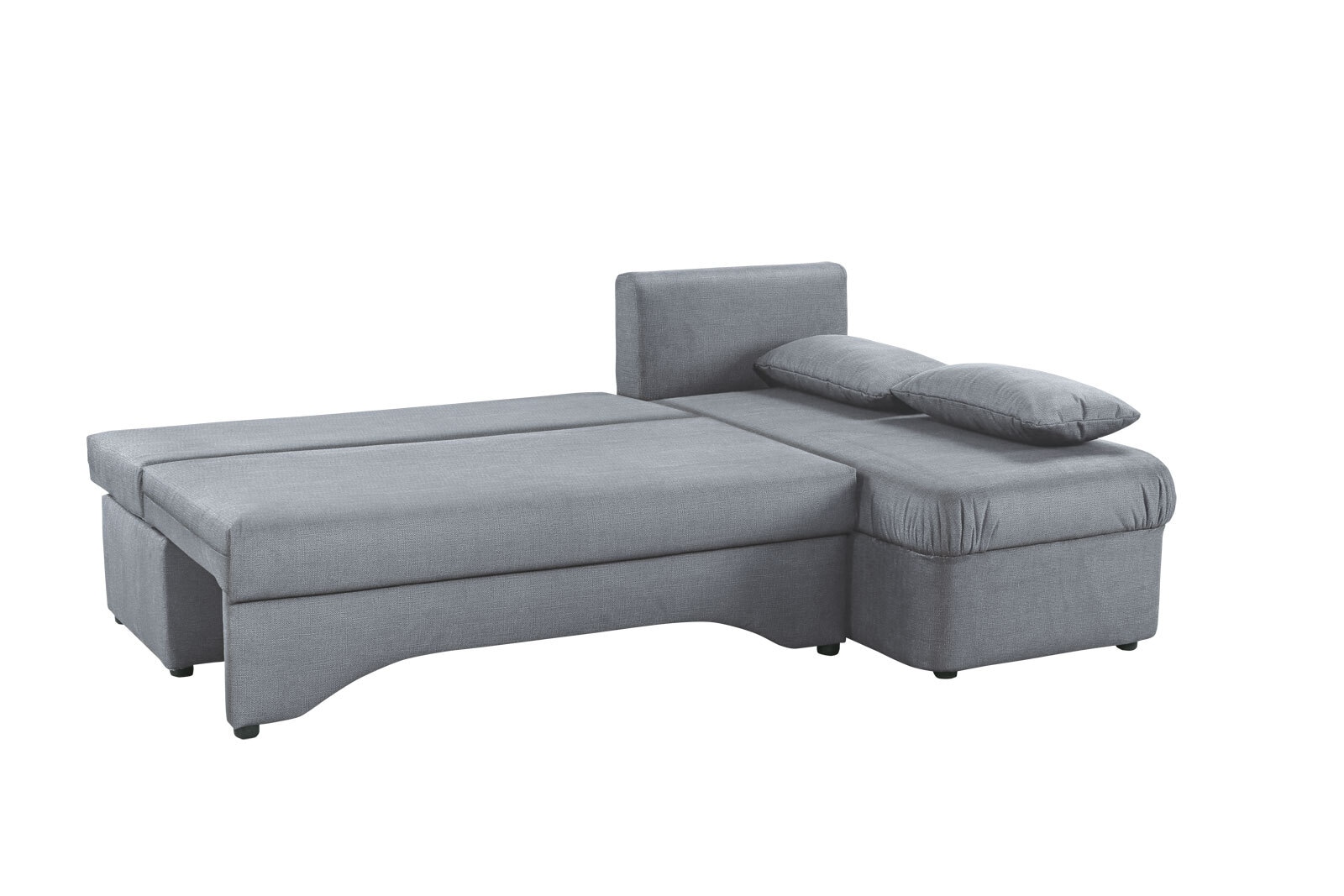 Ecksofa Polaris Stoffbezug Grau ca. 191 x 142 cm