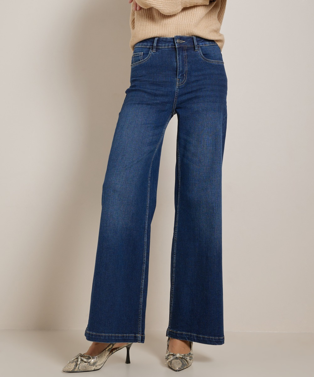 wide fit stretch jeans - lara