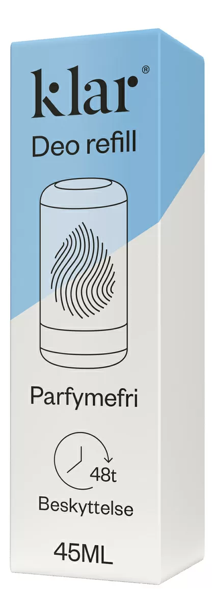 KLAR Deo Refill Parfumefri - 45 ml.