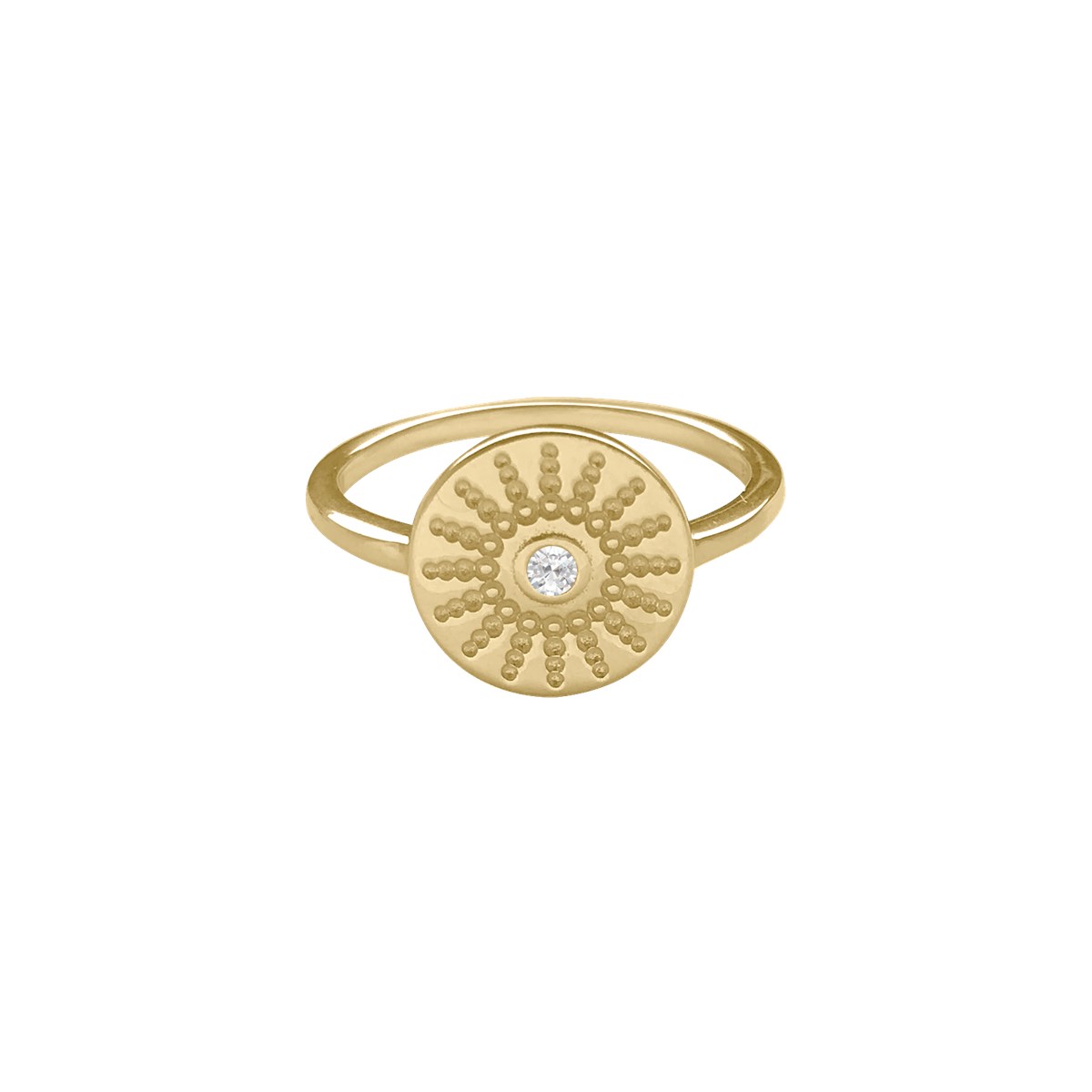 Bague plaquée or oxyde