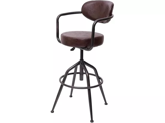 1x tabouret de bar marron 53 x 43 x 106 cm TDB04058