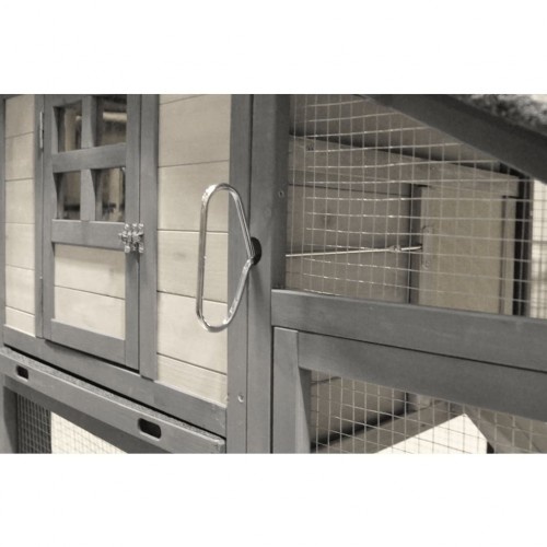 Gaiola grande para exterior, cinza