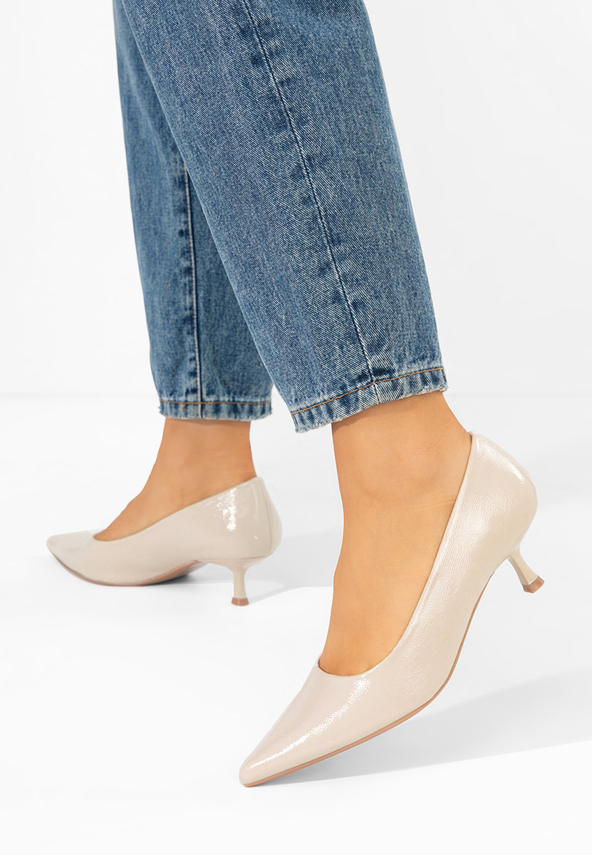 Chaussures à petit talon beige Dianela
