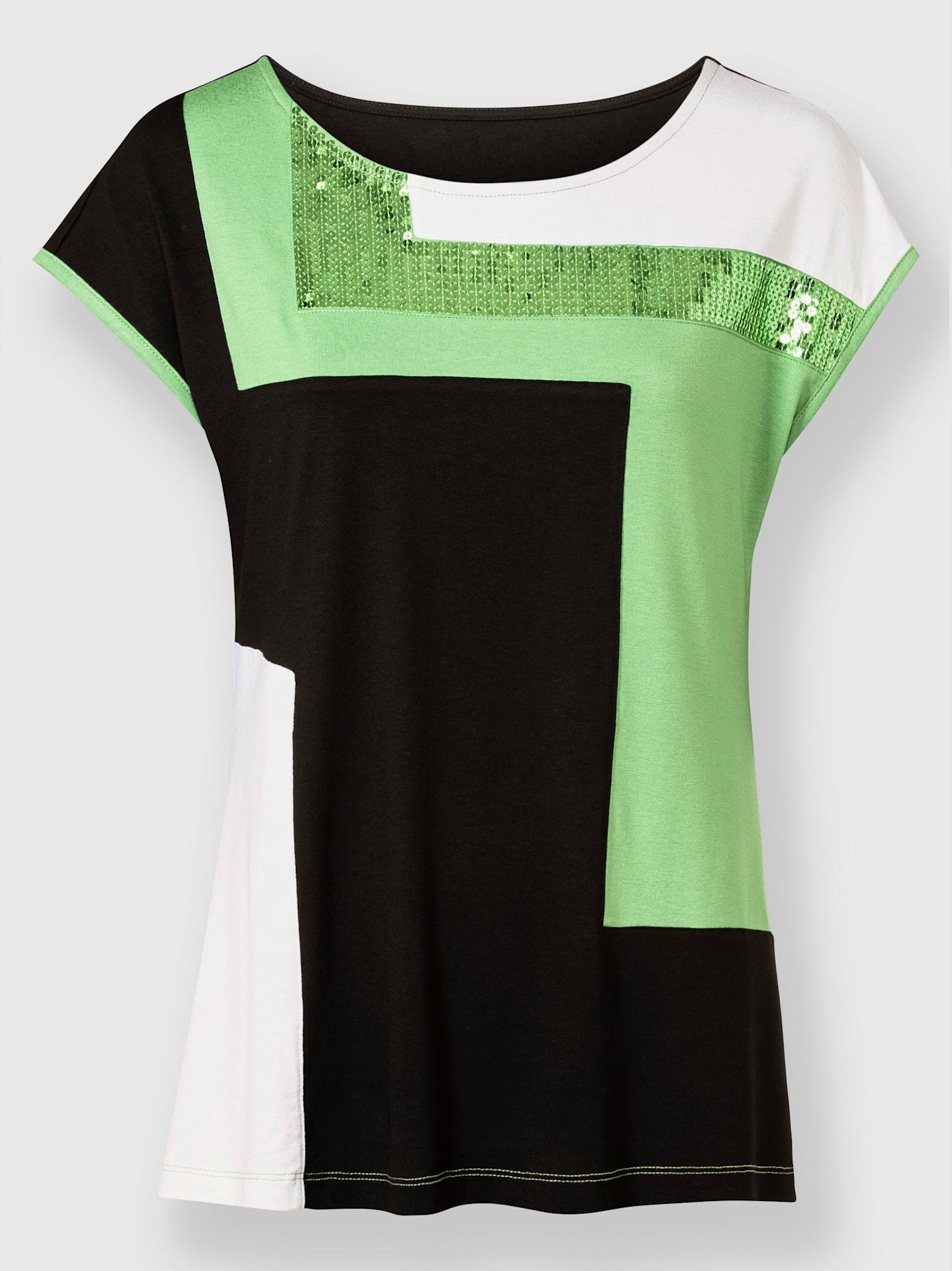 T-shirt avec empiècement viscose