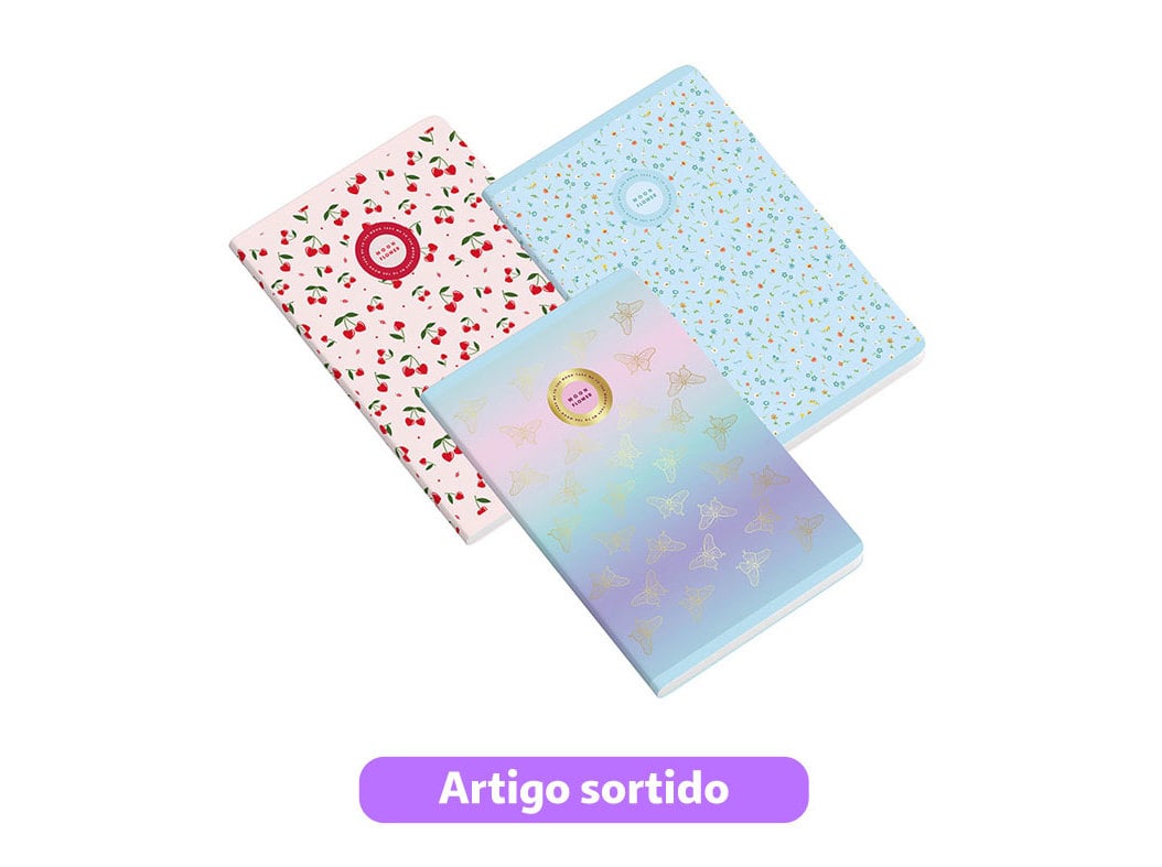 CADERNO AGRAFADO QUADRICULADO A4 AMBAR TEEN MOONFLOWER 48 FOLHAS 90G MODELOS SORTIDOS