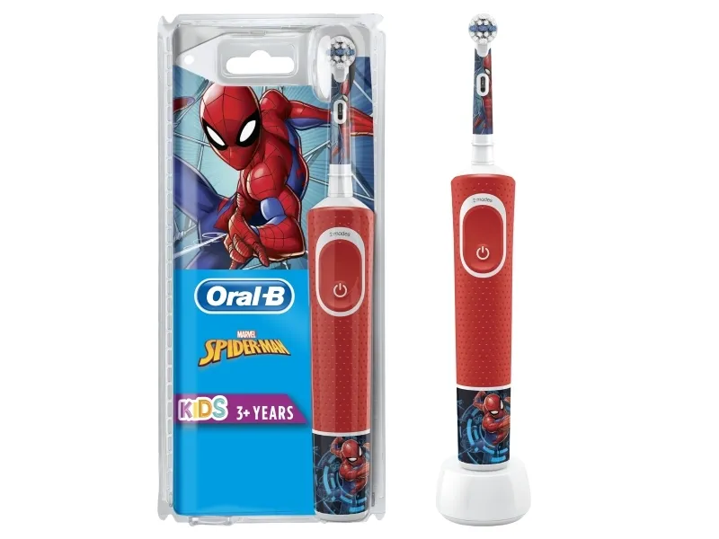 Oral-B elektrisk tandbørste, specielt til børn, rundt børstehoved, Sensitive (ekstra skånsom), timer, batteridrift (320074)