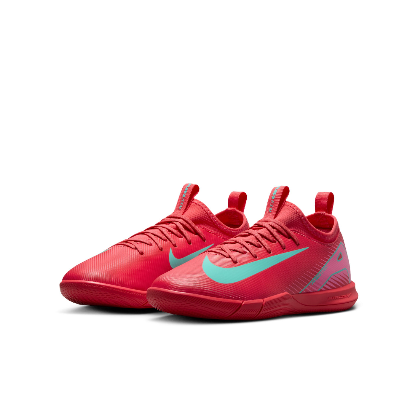 Nike Zoom Mercurial Vapor 16 Academy Zaalvoetbalschoenen (IN) Kids Rood Turquoise Roze