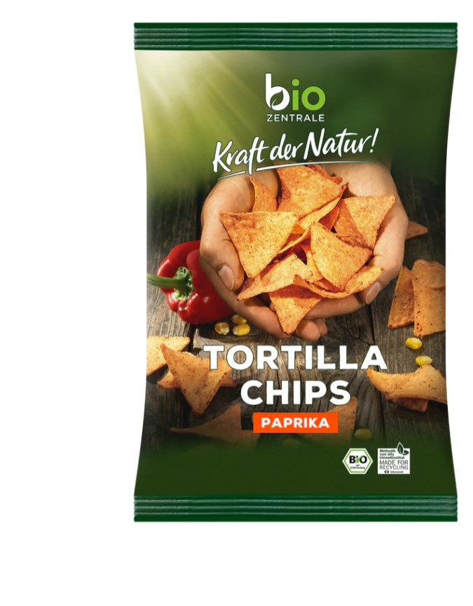 Biozentrale Tortilla Chips Paprika 125g MHD:12.6.25