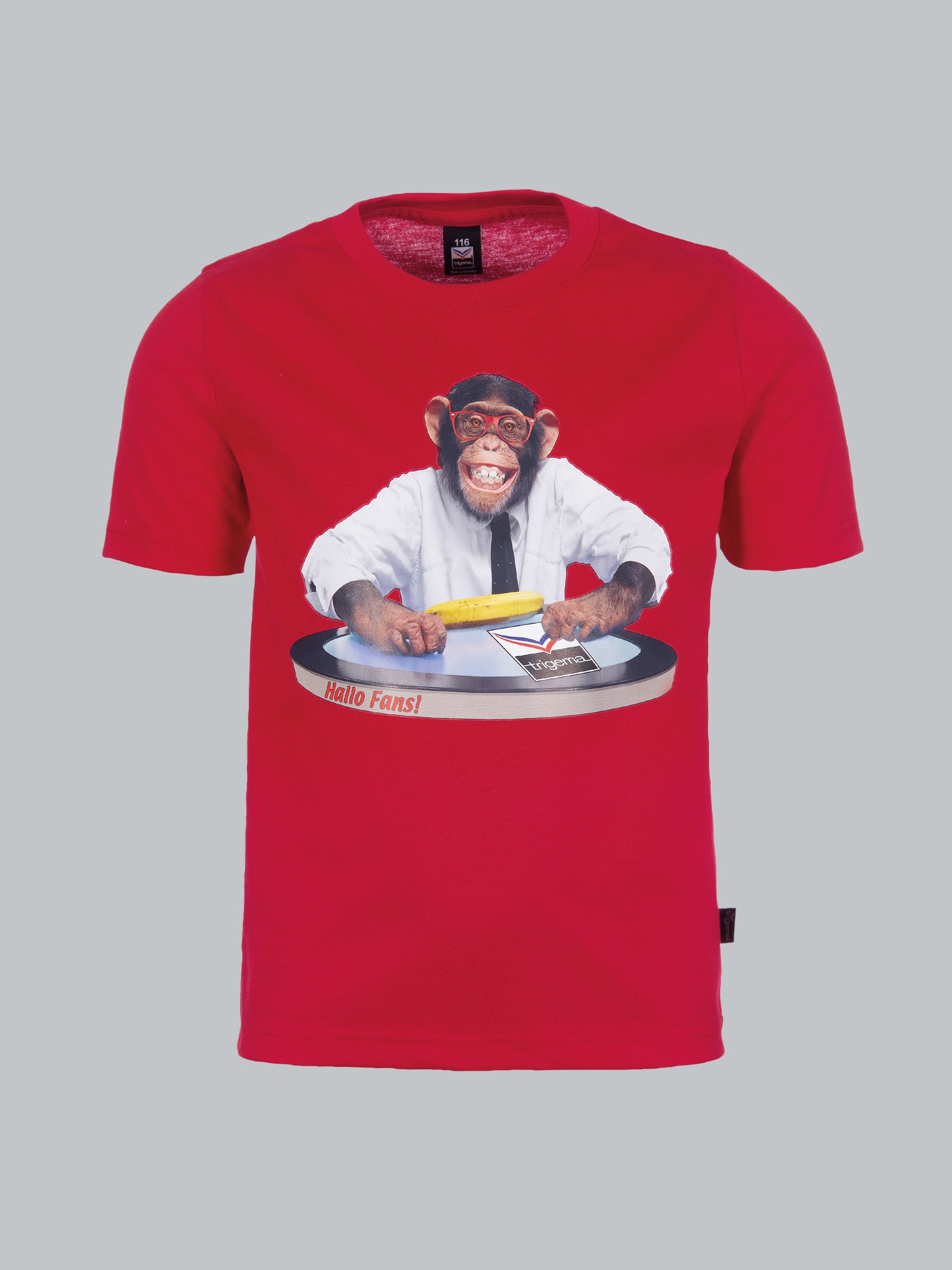 T-Shirt TRIGEMA Affe Kirsch