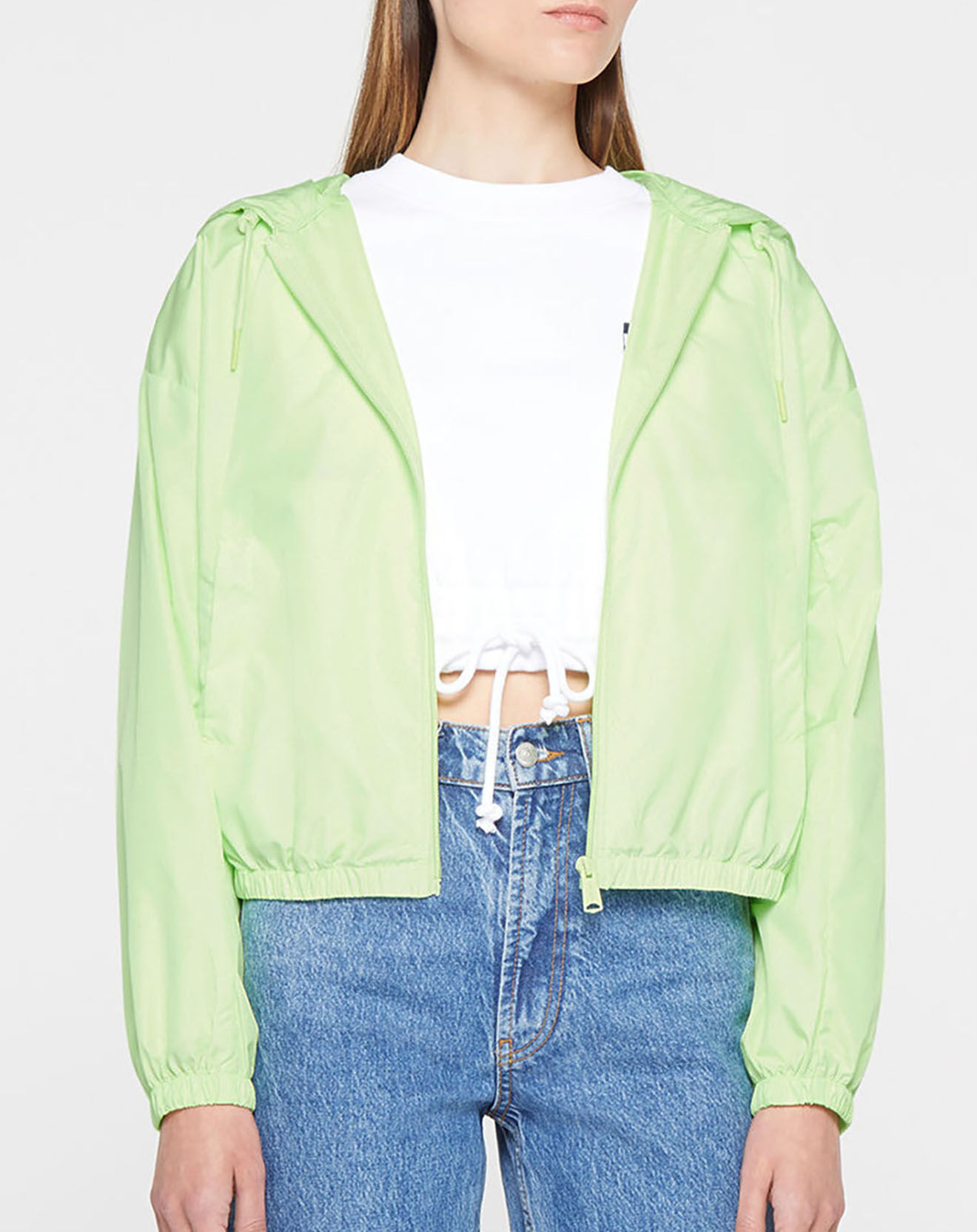 Tommy Jeans Coupe-vent yoke tape rib windbreaker vert anis