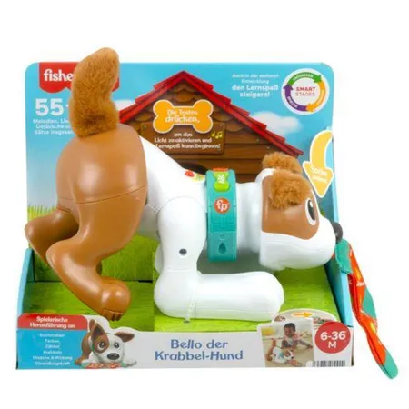 Fisher-Price Bello Spielzeughund, Krabbelspielzeug, Babyspielzeug 6 M.