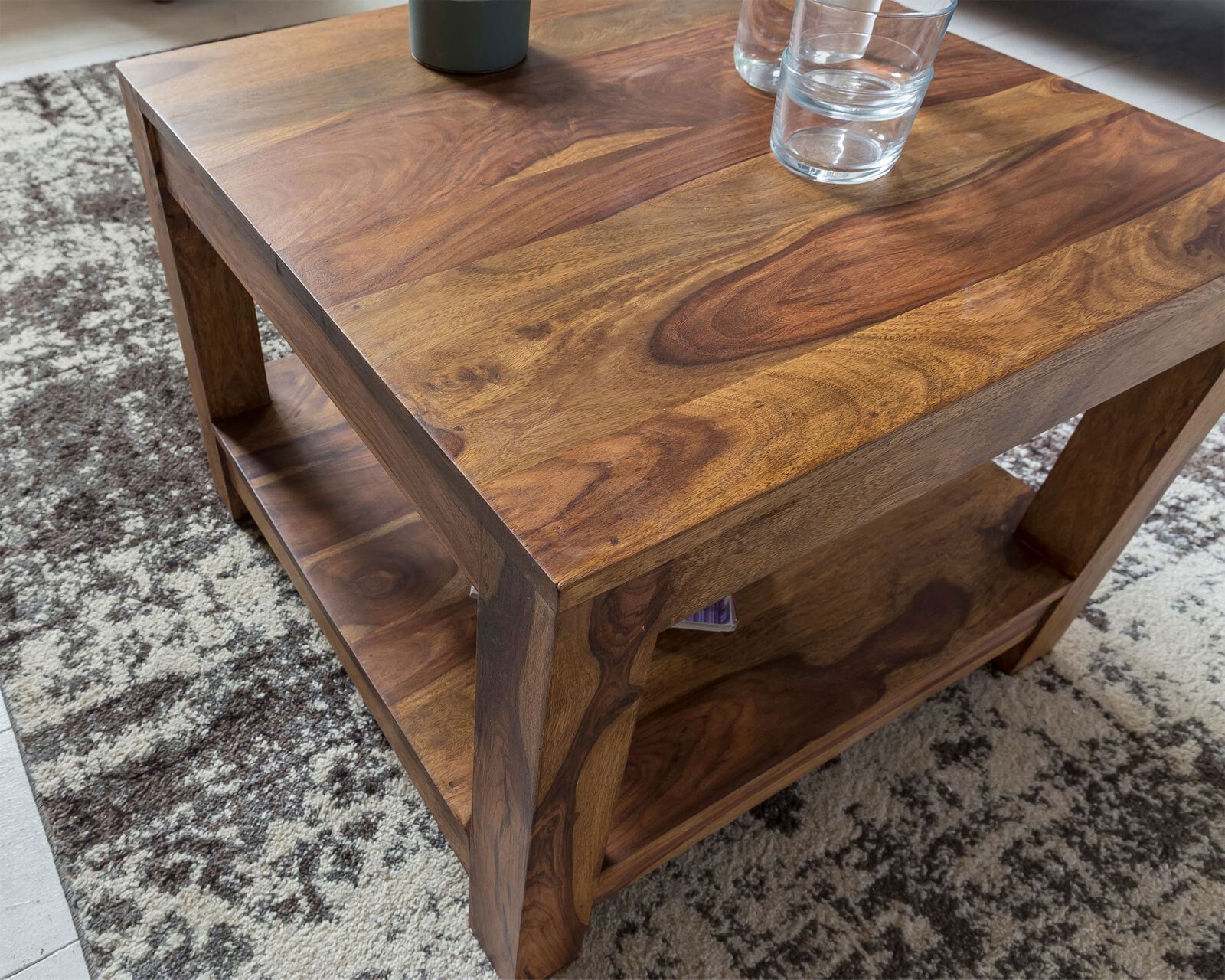 Couchtisch Hees 60x60 Massivholz Sheesham