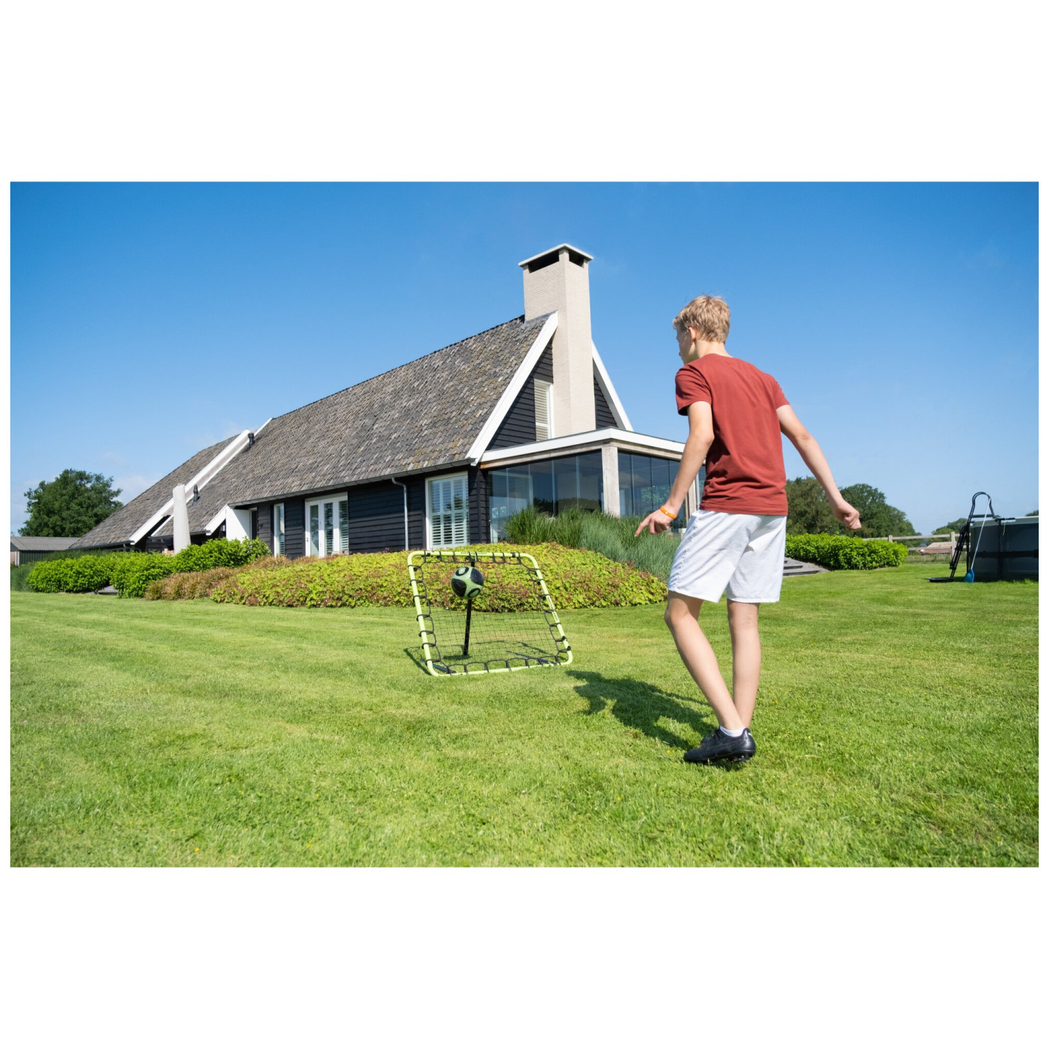 EXIT Tempo multisport rebounder 120x120cm - groen/zwart