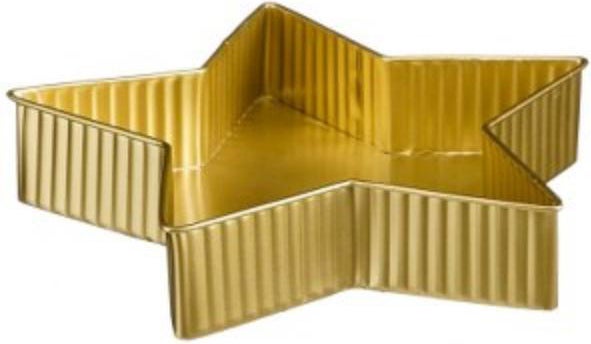 House of Seasons dienblad ster goud 24,5 x 24,5 x 5 cm