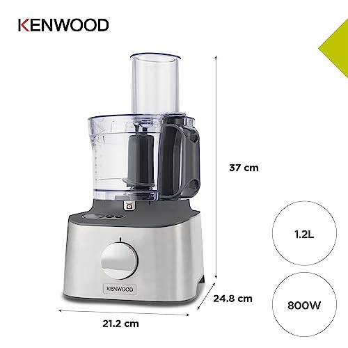 Kenwood Multipro Compact  FDM313SS Robot de cuisine compact avec balance intégrée, lame en acier inoxydable, 3 plateaux de travail et 6 autres accessoires, boîtier en métal, 800 W, argent : Cuisine et Maison
