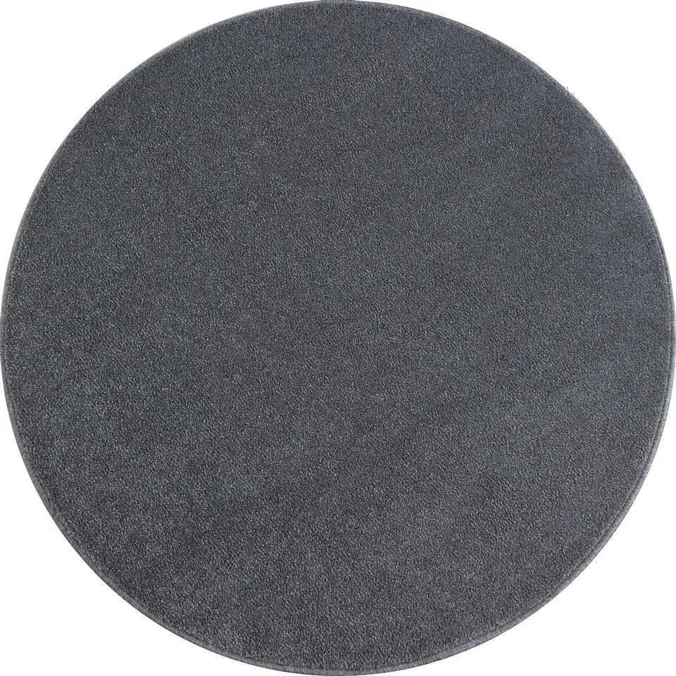 Basics Effen Rond Vloerkleed Lichtgrijs Laagpolig - 160 CM ROND