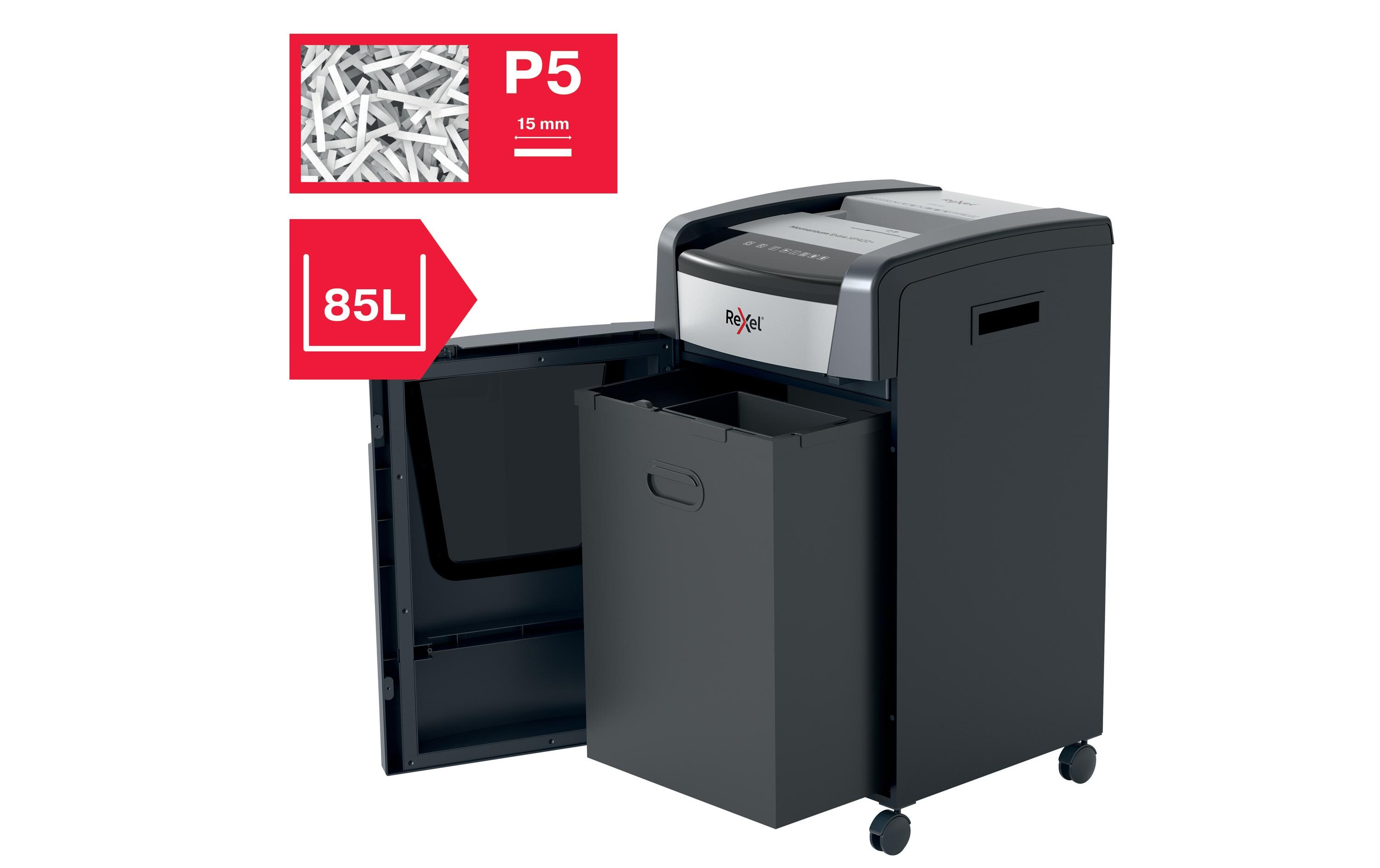 Aktenvernichter Momentum Extra XP516+ P-5, 16 Seiten<br>Manueller Aktenvernichter für die sichere und schnelle Vernichtung vertraulicher Unterlagen