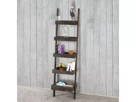 Echelle étagère plante jardinière marron 43 x 32 x 169 cm ETA04010